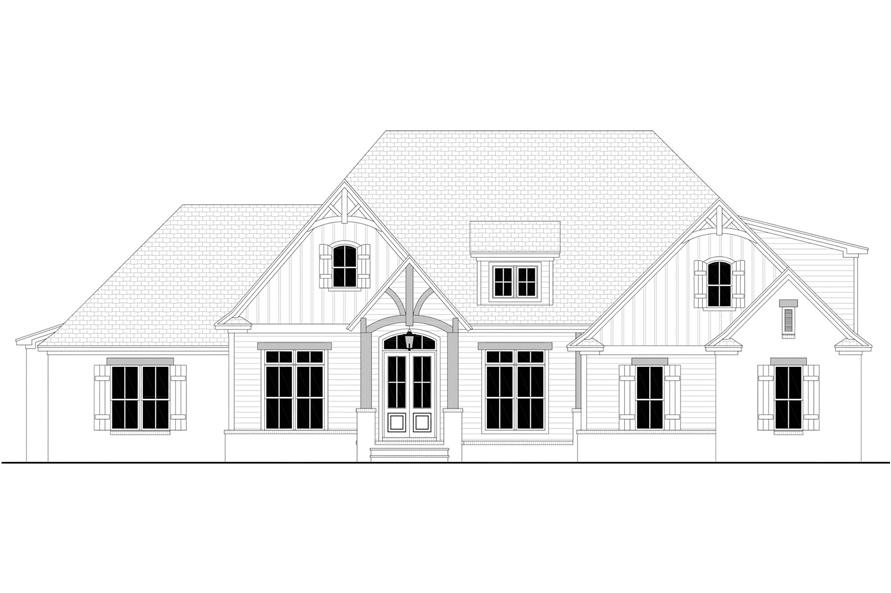 Home Plan Front Elevation of this 4-Bedroom,2641 Sq Ft Plan -142-1170