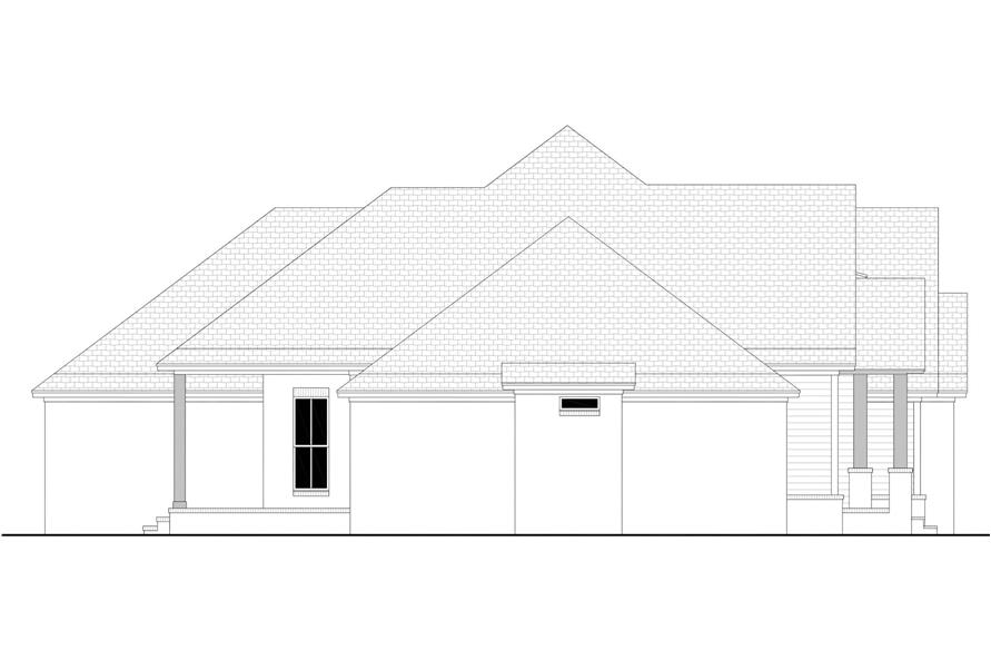 Home Plan Left Elevation of this 4-Bedroom,2641 Sq Ft Plan -142-1170