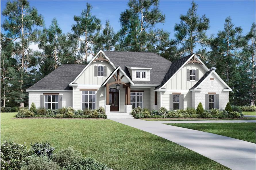 Front View of this 4-Bedroom,2641 Sq Ft Plan -142-1170