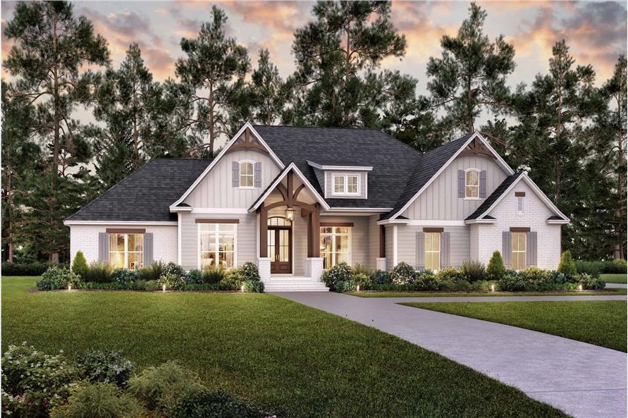 Front View of this 4-Bedroom,2641 Sq Ft Plan -142-1170