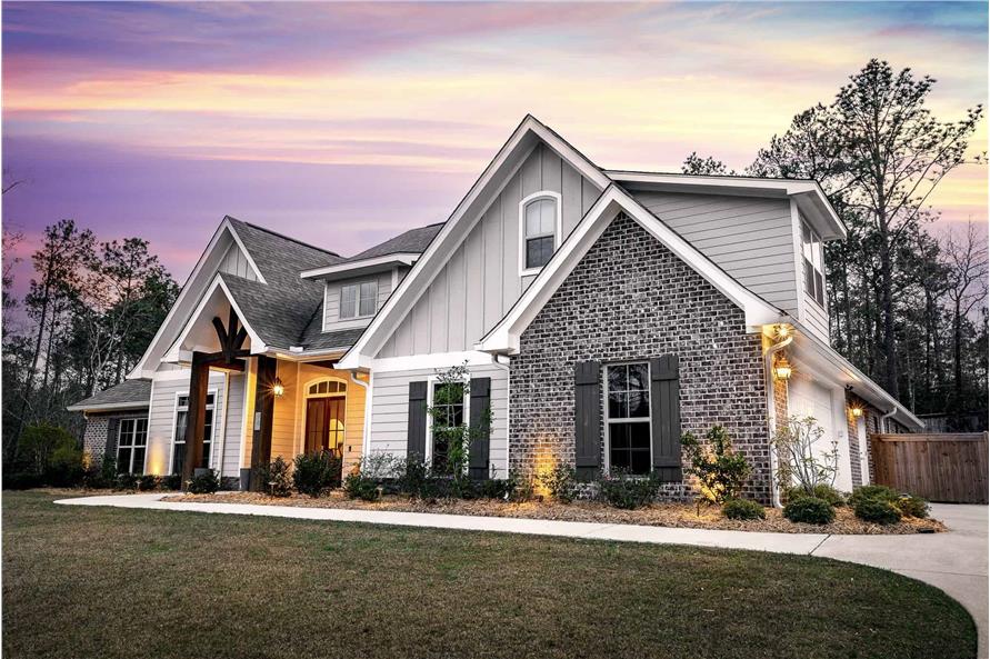 Front View of this 4-Bedroom,2641 Sq Ft Plan -142-1170