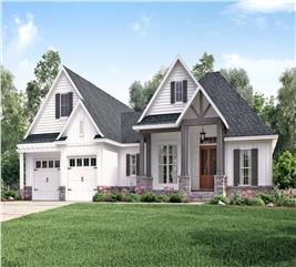 Transitional Country Farmhouse Plan - Split Bedroom, 2742 Sq Ft