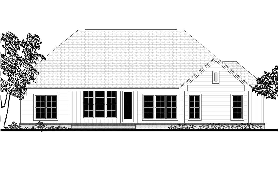 Home Plan Rear Elevation of this 3-Bedroom,2275 Sq Ft Plan -142-1179