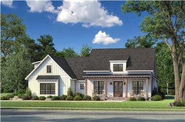 3-Bedroom, 2077 Sq Ft Modern Farmhouse Plan - 142-1184 - Main Exterior