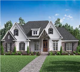 Acadian - French Country Home Plan: 4 bedroom House Plan #141-1148