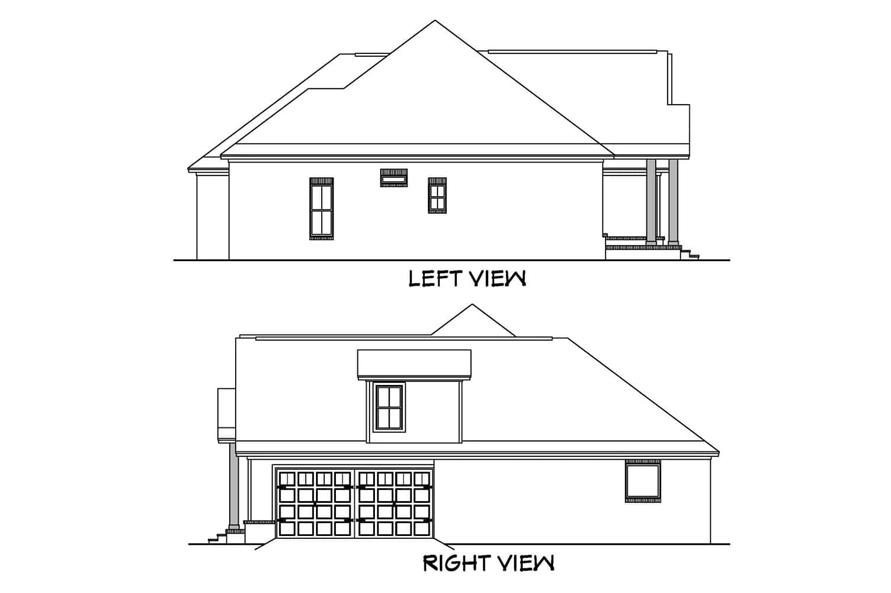 Home Plan Elevations of this 3-Bedroom,2086 Sq Ft Plan -142-1191