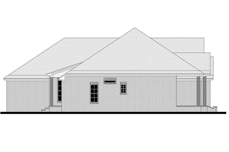 Home Plan Left Elevation of this 3-Bedroom,2447 Sq Ft Plan -142-1197