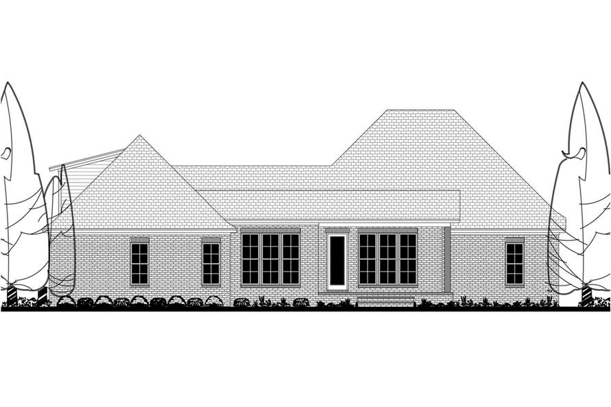 Home Plan Rear Elevation of this 3-Bedroom,2447 Sq Ft Plan -142-1197