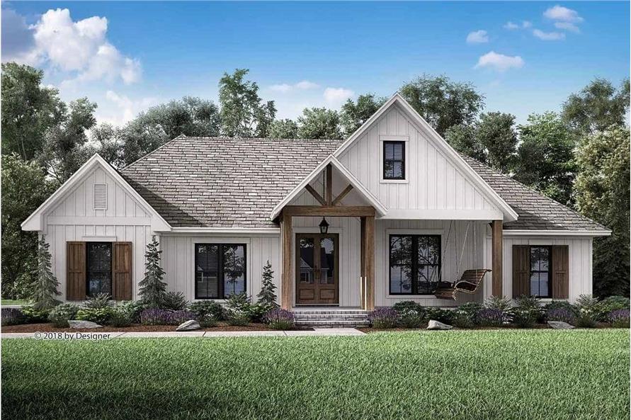 3-Bedroom, 2201 Sq Ft Country Home - Plan #142-1205 - Front Exterior