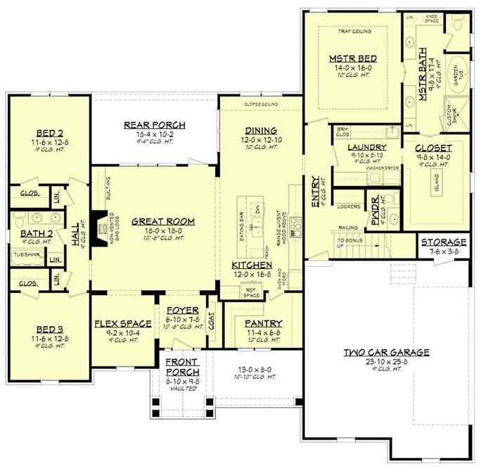 Farmhouse Home - 3 Bedrms, 3.5 Baths - 2358 Sq Ft - Plan #142-1213