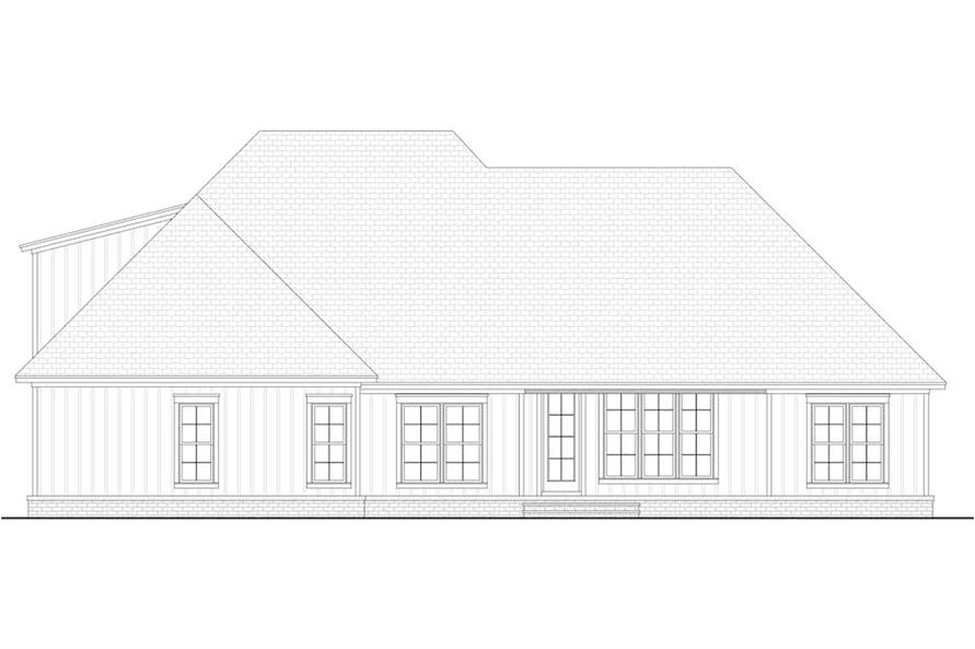 Home Plan Rear Elevation of this 3-Bedroom,2358 Sq Ft Plan -142-1213