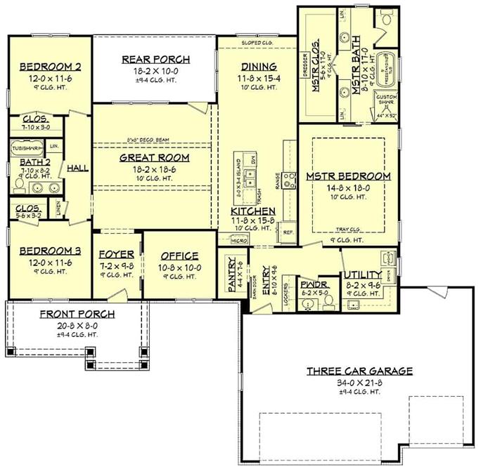 Craftsman House - 3 Bedrms, 2.5 Baths - 2230 Sq Ft - Plan #142-1225