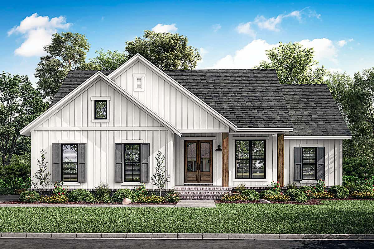 Ranch House 3 Bedrms 2 Baths 1398 Sq Ft Plan 142 1228