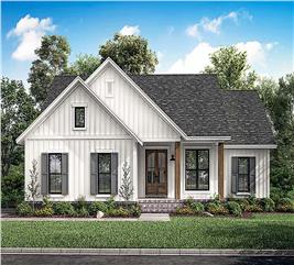 Modern Farmhouse Ranch Plan with Vertical Siding - 3 Bed - #142-1228