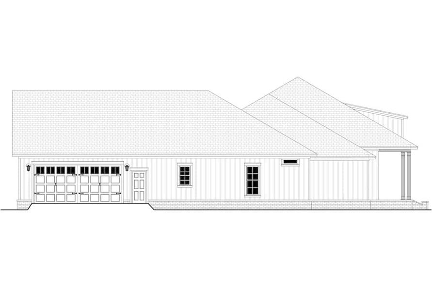 Home Plan Left Elevation of this 3-Bedroom,2588 Sq Ft Plan -142-1234