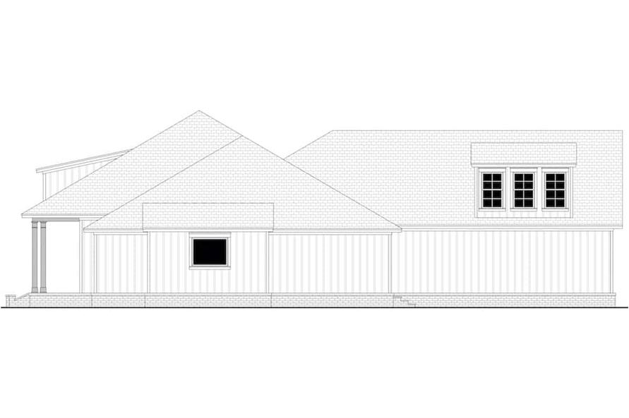 Home Plan Right Elevation of this 3-Bedroom,2588 Sq Ft Plan -142-1234