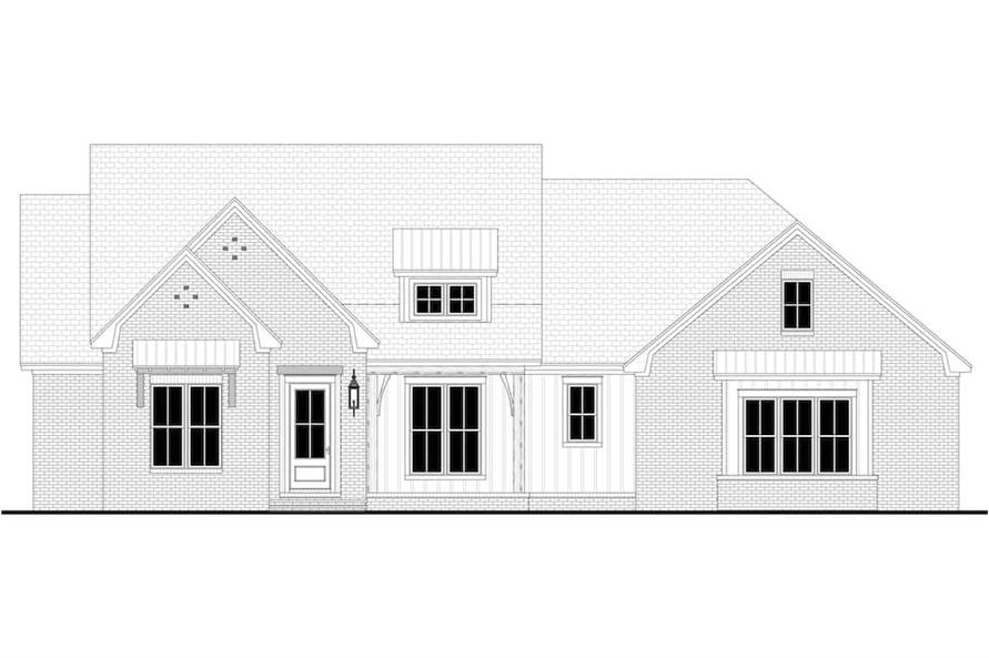 Home Plan Front Elevation of this 4-Bedroom,2608 Sq Ft Plan -142-1235