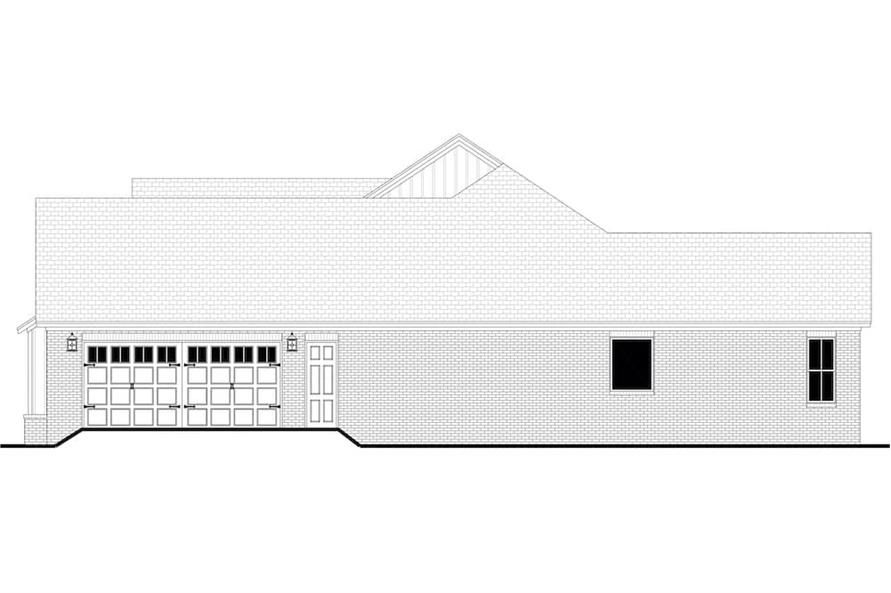 Home Plan Right Elevation of this 4-Bedroom,2608 Sq Ft Plan -142-1235