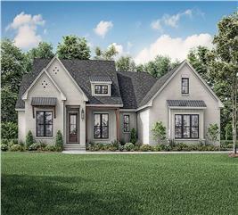 Acadian Home Plan - 4 Bedrms, 3 Baths - 2608 Sq Ft - #142-1235