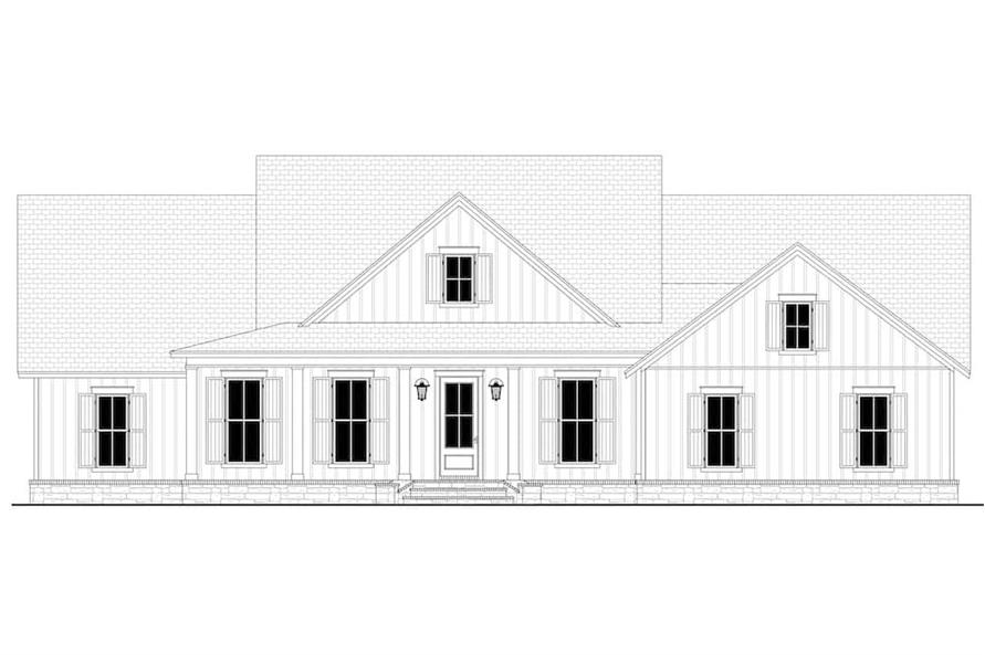 Home Plan Front Elevation of this 4-Bedroom,2607 Sq Ft Plan -142-1245