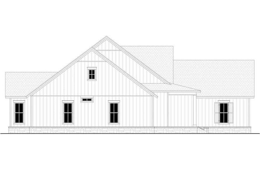 Home Plan Left Elevation of this 4-Bedroom,2607 Sq Ft Plan -142-1245