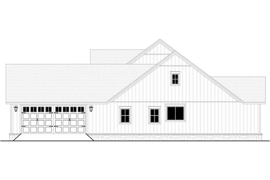 Home Plan Right Elevation of this 4-Bedroom,2607 Sq Ft Plan -142-1245