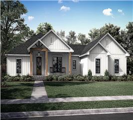 Contemporary Farmhouse - 3 Bedrms, 2.5 Baths - 2339 Sq Ft - Plan #142-1247