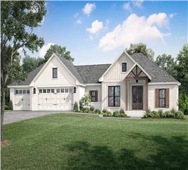 Country Ranch Home - 3 Bedrms, 2 Baths - 2002 Sq Ft - Plan #142-1251
