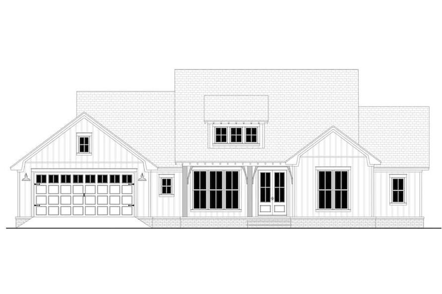 Home Plan Front Elevation of this 3-Bedroom,2020 Sq Ft Plan -142-1257