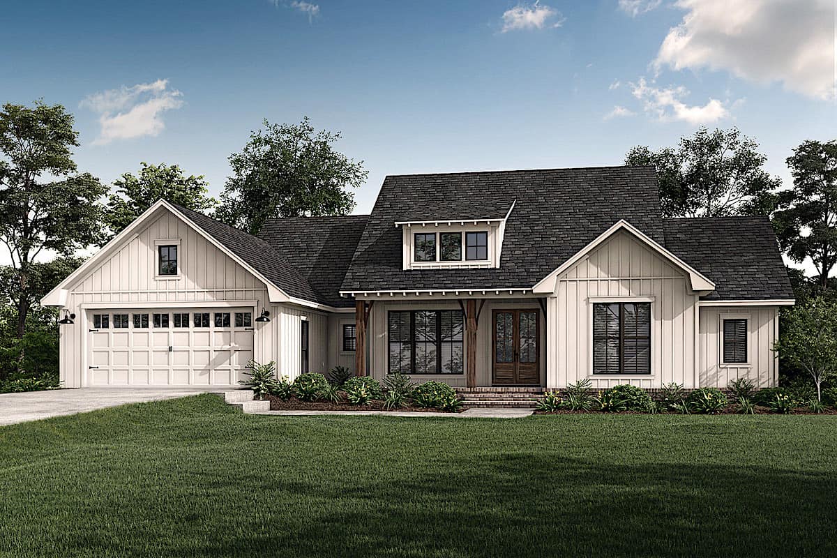 Modern Farmhouse - 3 Bedrms, 2.5 Baths - 2020 Sq Ft - Plan #142-1257