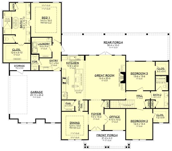 Modern Farmhouse - 3 Bedrms, 2 Baths - 2668 Sq Ft - Plan #142-1259