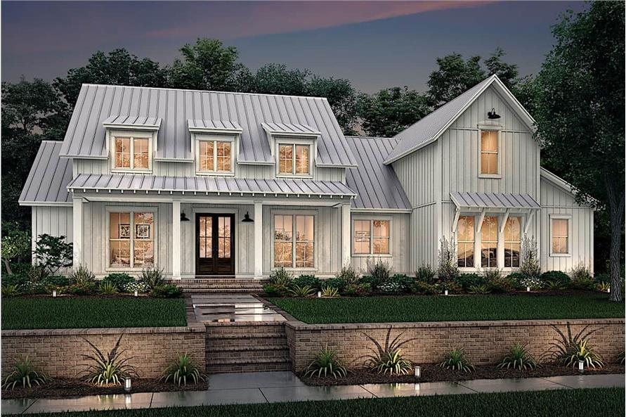 Home at Night of this 4-Bedroom, 2989 Sq Ft Plan - 142-1261