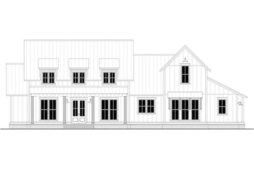 Home Plan Front Elevation of this 4-Bedroom,2989 Sq Ft Plan -142-1261