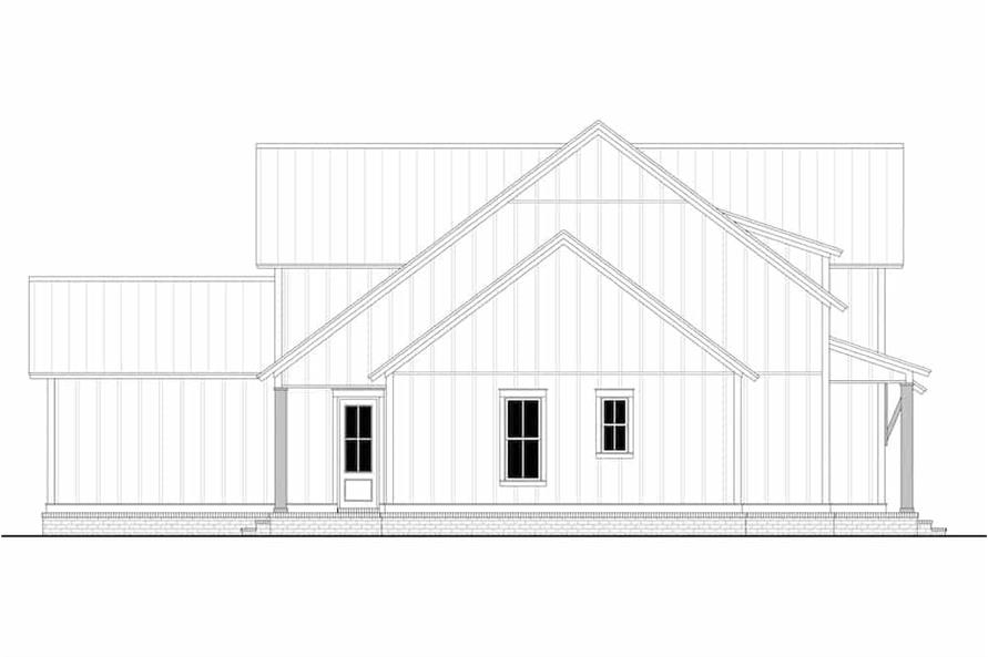 Home Plan Left Elevation of this 4-Bedroom,2989 Sq Ft Plan -142-1261