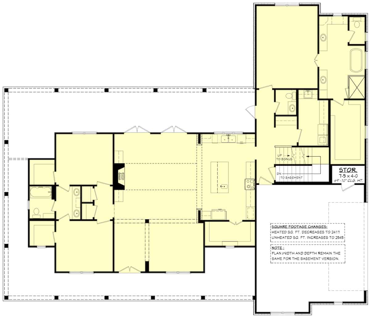 Modern Farmhouse Plan - 3 Bedrms, 2.5 Baths - 2428 Sq Ft - #142-1272