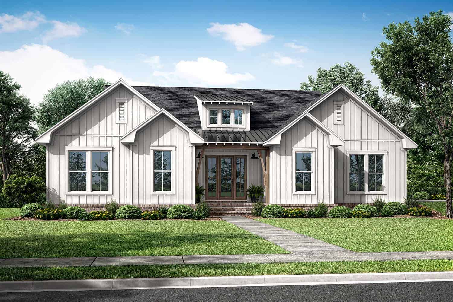 Farmhouse House Plan - 3 Bedrms, 2.5 Baths - 2045 Sq Ft - #142-1406