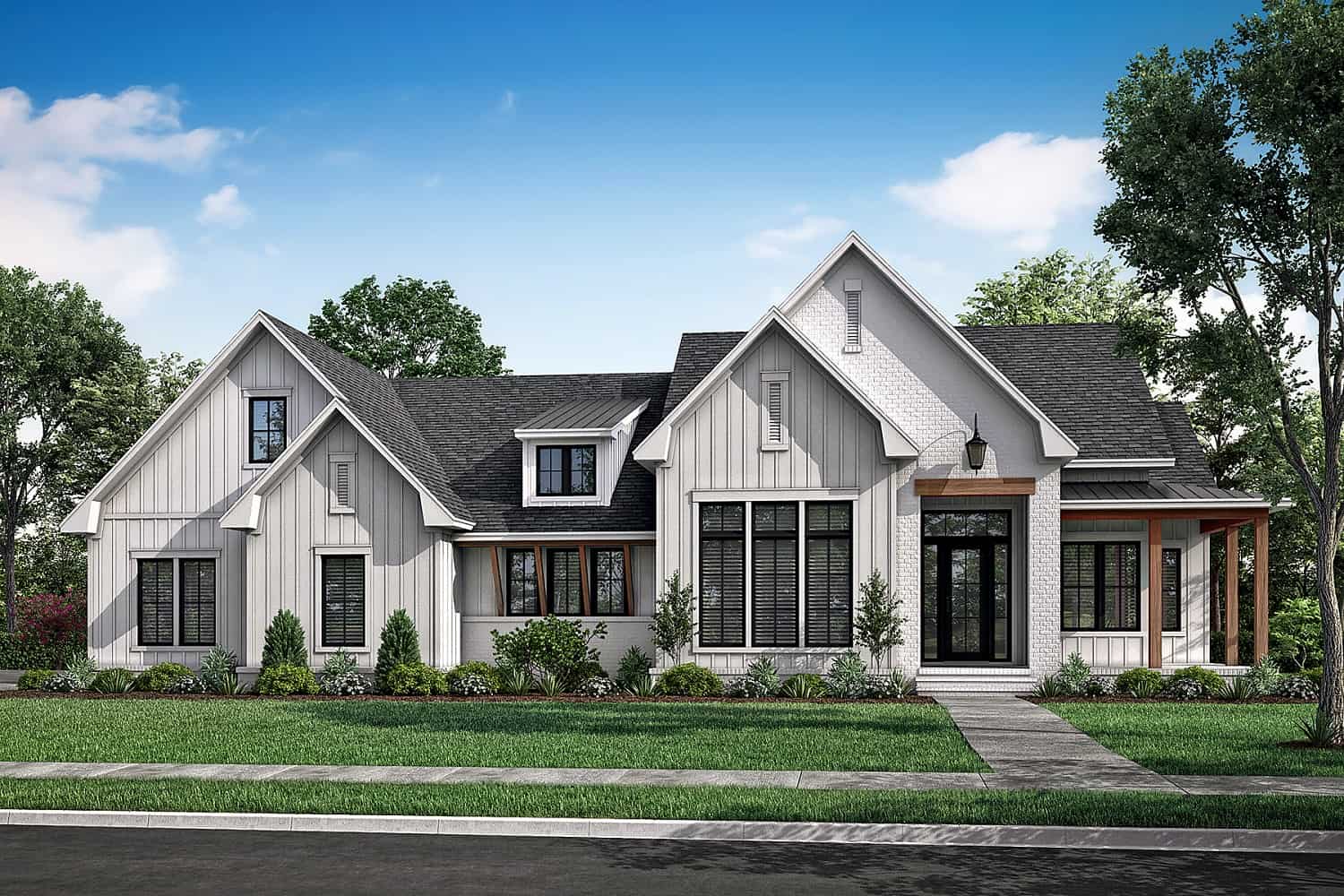 Contemporary Home Plan - 3 Bedrms, 2.5 Baths - 2781 Sq Ft - #142-1411