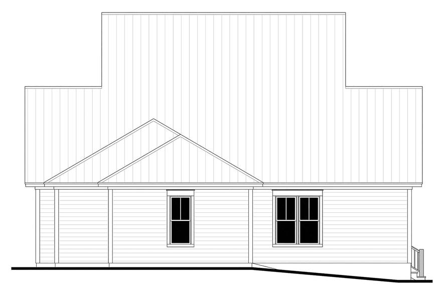 Home Plan Rear Elevation of this 3-Bedroom,2444 Sq Ft Plan -142-1413