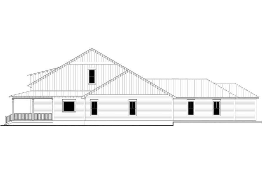 Home Plan Right Elevation of this 3-Bedroom,2444 Sq Ft Plan -142-1413