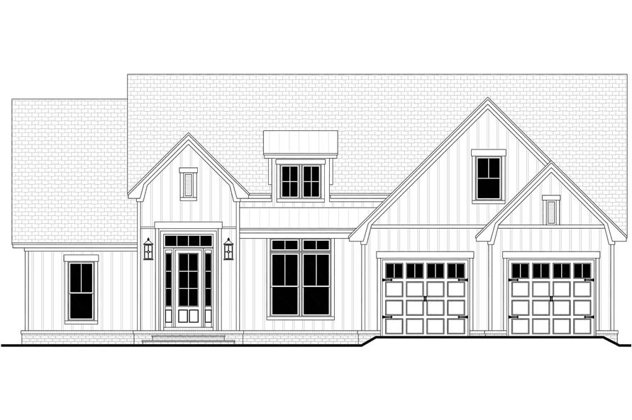 Home Plan Front Elevation of this 3-Bedroom,2241 Sq Ft Plan -142-1421