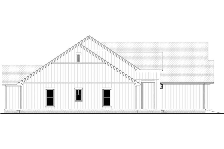 Home Plan Left Elevation of this 3-Bedroom,2241 Sq Ft Plan -142-1421