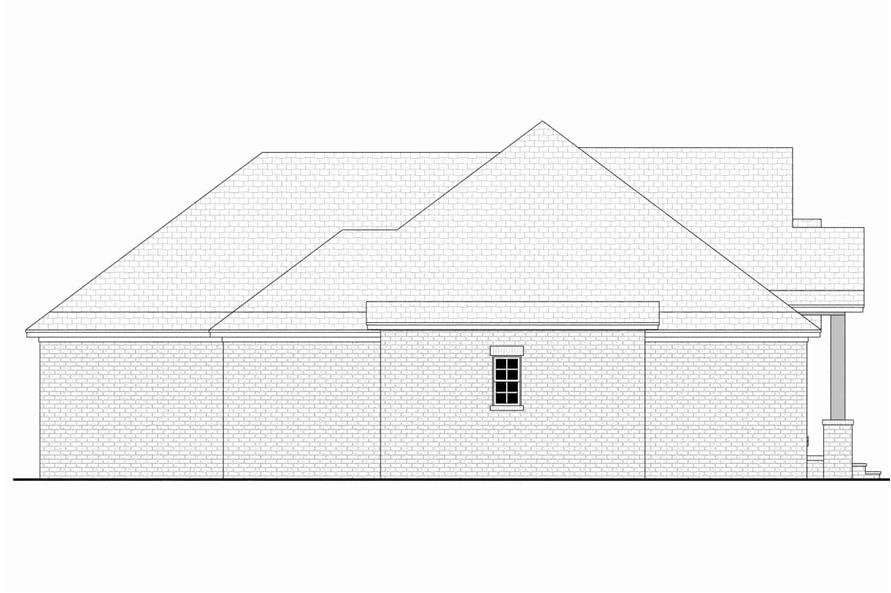 Home Plan Left Elevation of this 4-Bedroom,1998 Sq Ft Plan -142-1424