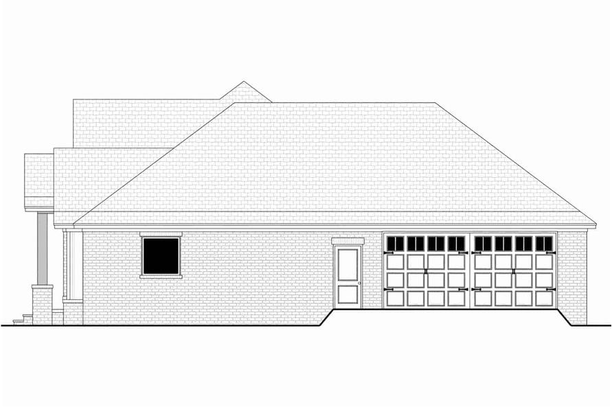 Home Plan Right Elevation of this 4-Bedroom,1998 Sq Ft Plan -142-1424