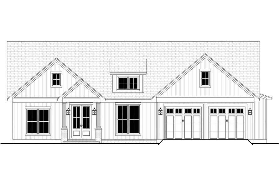 Home Plan Front Elevation of this 3-Bedroom,2234 Sq Ft Plan -142-1425