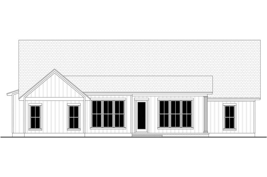 Home Plan Rear Elevation of this 3-Bedroom,2234 Sq Ft Plan -142-1425