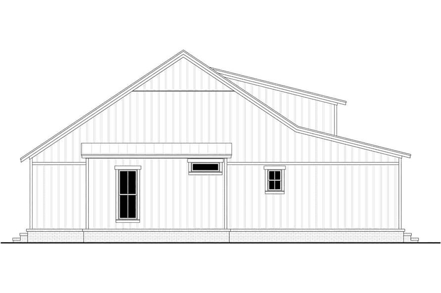 Home Plan Left Elevation of this 3-Bedroom,1299 Sq Ft Plan -142-1430