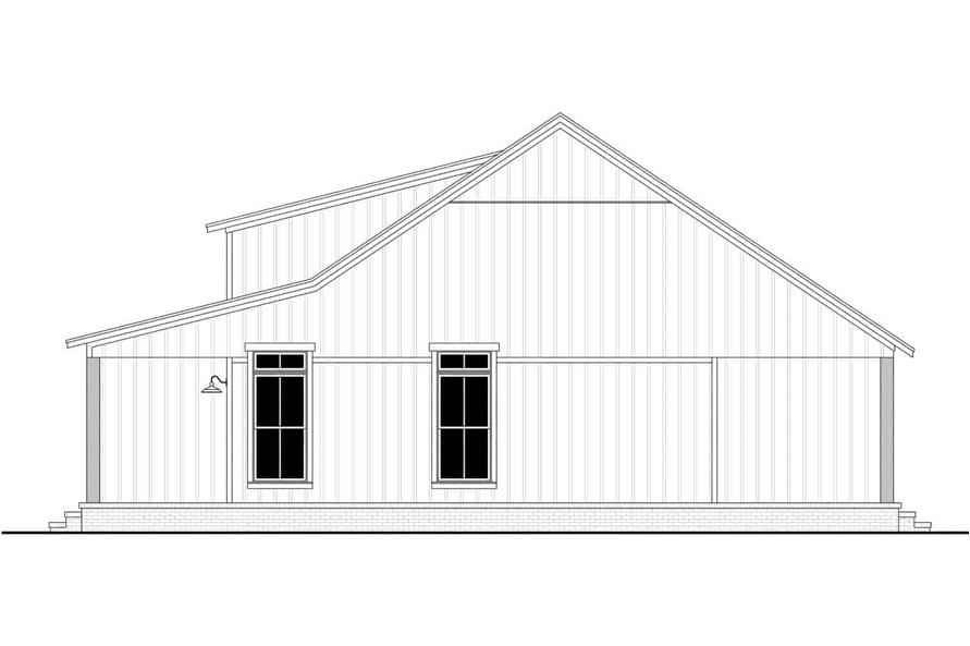 Home Plan Right Elevation of this 3-Bedroom,1299 Sq Ft Plan -142-1430