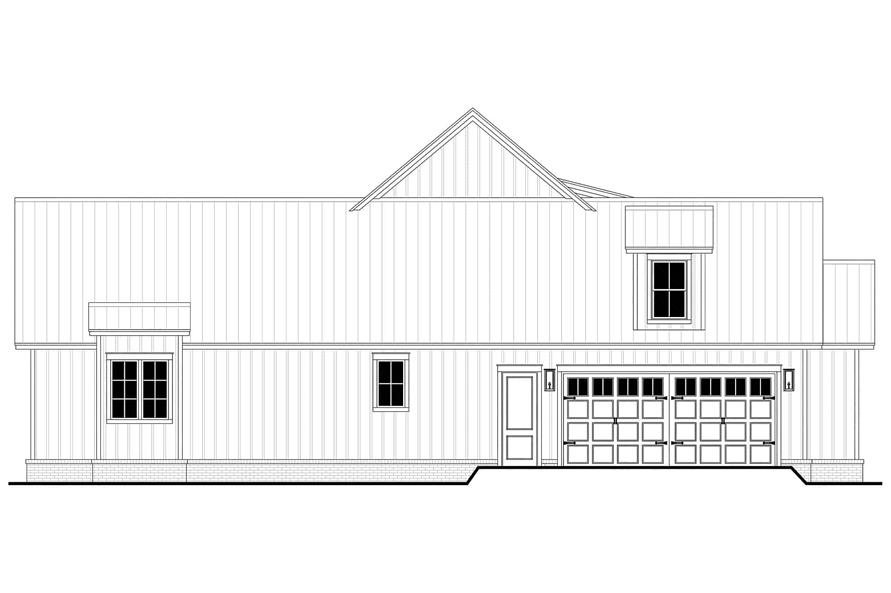 Home Plan Left Elevation of this 3-Bedroom,2792 Sq Ft Plan -142-1436