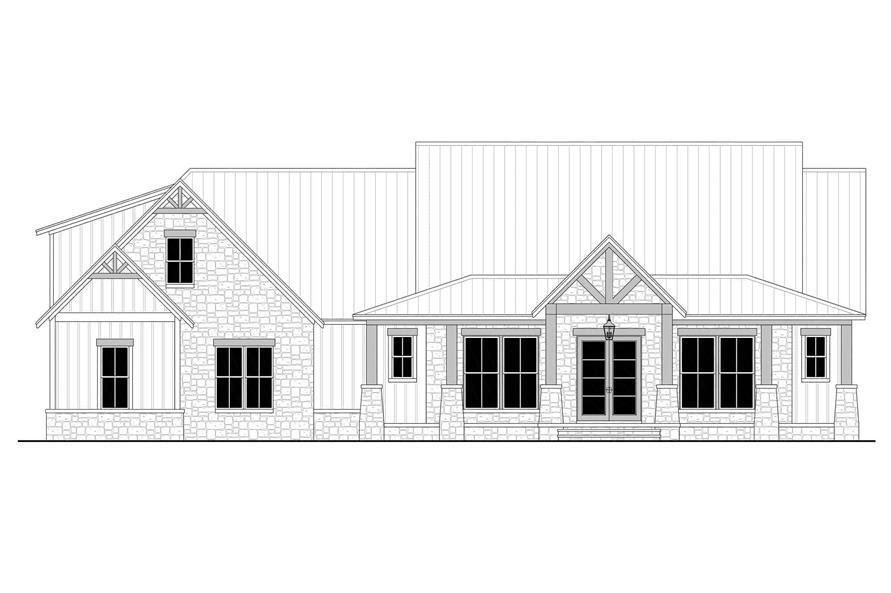 Home Plan Front Elevation of this 4-Bedroom,2961 Sq Ft Plan -142-1437