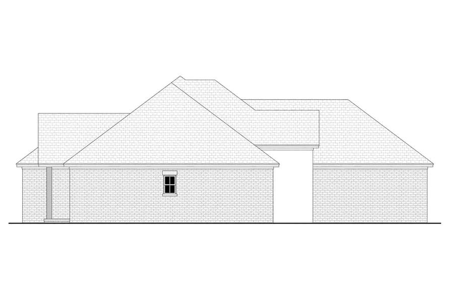 Home Plan Left Elevation of this 4-Bedroom,1999 Sq Ft Plan -142-1441